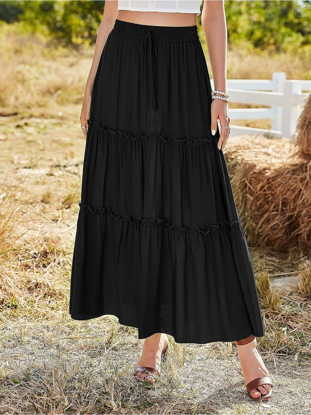 Elegant Black Maxi Skirt